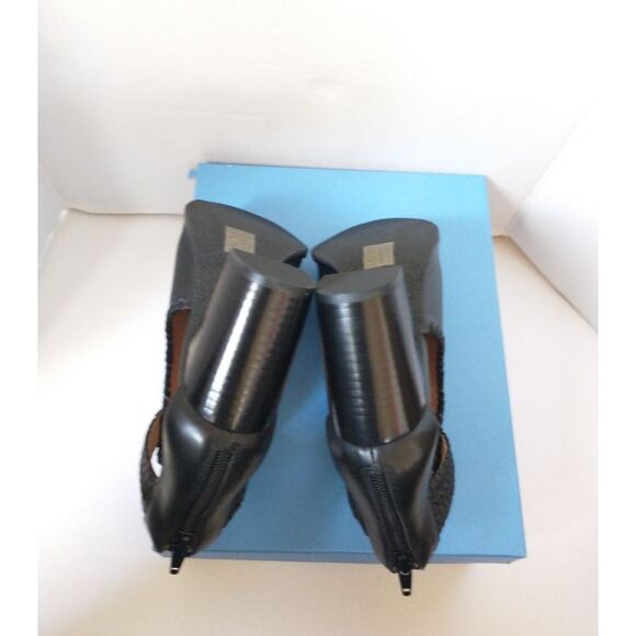 New! JACK ROGERS Women's Tinsley Leather Open-Toe Bootie Sandals Shoes Black - Picture 9 of 9